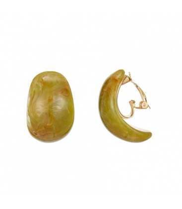 Grote mos groene gekleurde oorclips