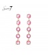 Roze glas kralen oorhangers