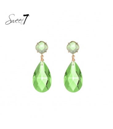 Groene glaskralen oorhangers