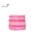 Stijlvolle Roze Glaskralen Armband | Trendy Accessoires
