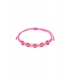 Fuchsia roze armband met bloemetjes