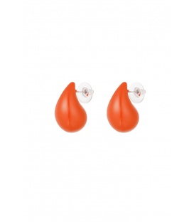 Rode druppel vormige oorhangers