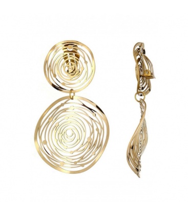 Oorclips goudkleurig met een wervel motief