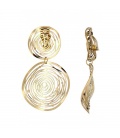 Oorclips goudkleurig met een wervel motief