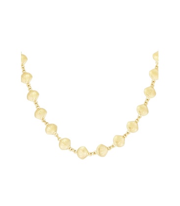 Goudkleurige halsketting met schelpen