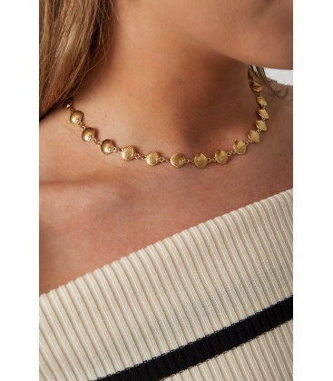Goudkleurige halsketting met schelpen