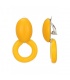 Gele oorclips met een ronde hanger