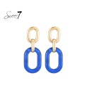 Oorhangers blauw met een goudkleurig element