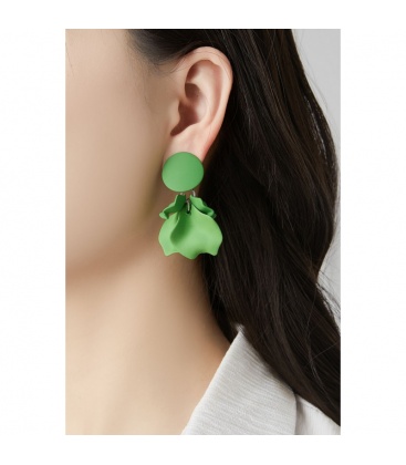 Oorclips groen met mooie hangers