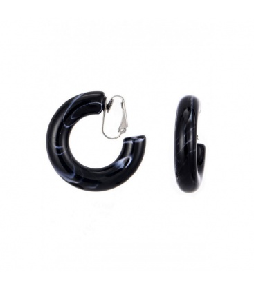 Oorclips zwarte creolen