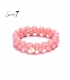 Roze kralen armband