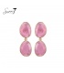 Roze oorhangers met cat eye stenen in goudkleurige setting