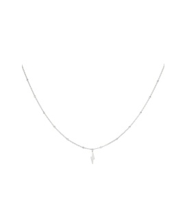 Zilverkleurige halsketting met bliksemschicht