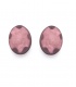 Oorclips in ovale paarse retro stijl