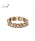 Bruine armband met ovale kristal steentjes