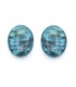 Oorclips turquoise met een marmer look