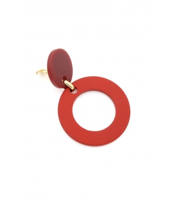 Rode oorclips met ronde open vorm in trendy tinten