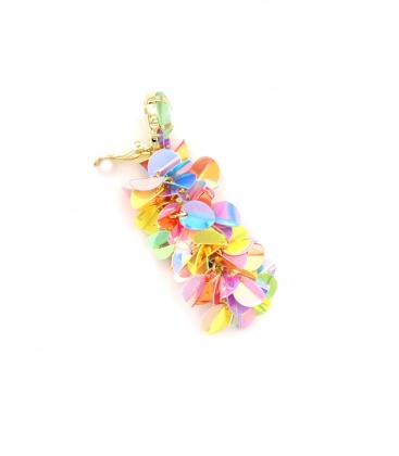 Oorclips lang met glanzende gekleurde accenten 