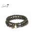Groene armband set met kralen en strass steentjes