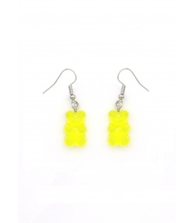 Gele beertjes oorbellen