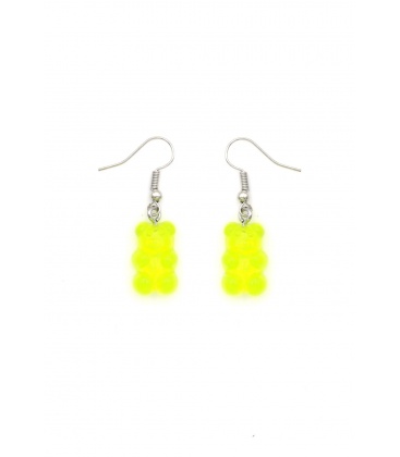 Oorbellen in neon groen beren