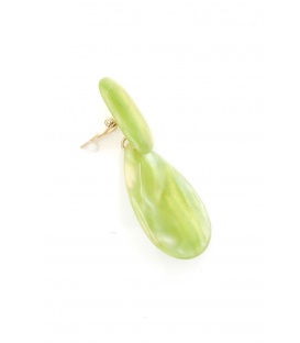 Oorclips lichtgroen met glinstering