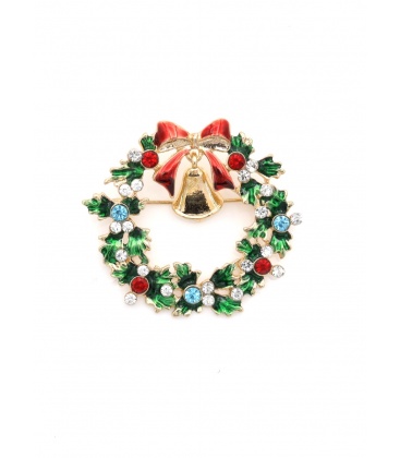 Kerstsieraden set, halsketting, oorbellen en een broche 