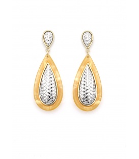 Oorbellen etnische stijl met zilverkleurig accent