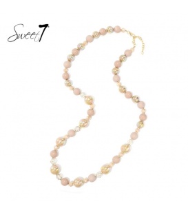 Halsketting beige met verschillende tinten