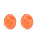 Vrolijke oorclips in warme oranje tint