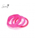 Armband set in fuchsia roze