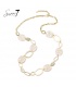 Halsketting met beige tinten en moderne details