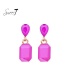 Oorbellen in opvallend fuchsia roze