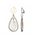 Oorclips zilverkleurig met natuurlijke schelp hanger