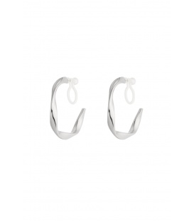 Oorclips goudkleurige gedraaide vorm en kunststof clipje