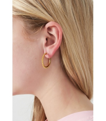 Oorclips goudkleurige gedraaide vorm en kunststof clipje