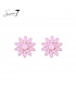 Oorbellen met glanzende steentjes in roze tint