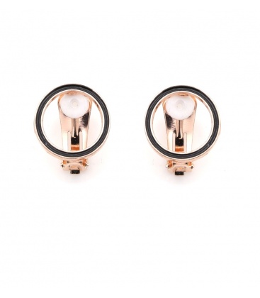 Oorclips met blauwe marmerlook.