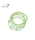 Armband set met frisse groene kralen en gouden accenten