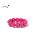 Armband fashion sieraad met roze hartjes