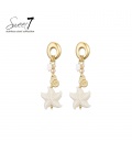 Oorbellen met zeester hanger en goudkleurige details
