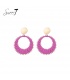 Oorbellen met trendy roze design en elegante goudkleurige afwerking