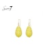 Oorbellen met speelse gele kralen en elegante vorm