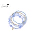 Armband lichtblauw kralen en goudkleurige details 