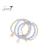 Armband blauw kralen met goudkleurige bedels