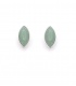 Oorclips met rode bloem en strass cirkel in goudkleurige zetting.