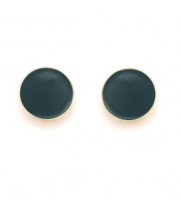 Oorclips met blauwe marmerlook.