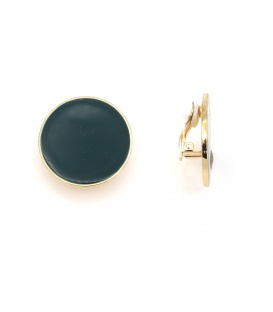Oorclips met blauwe marmerlook.