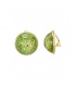 Oorclips met frisse groen tinten en goudkleurige rand