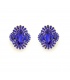 Oorclips blauw met fonkelende steentjes